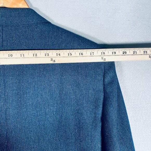 Vintage Yves Saint Laurent Blazer Mens 42R Blue Wool Sport Coat Jacket France - Picture 11 of 14